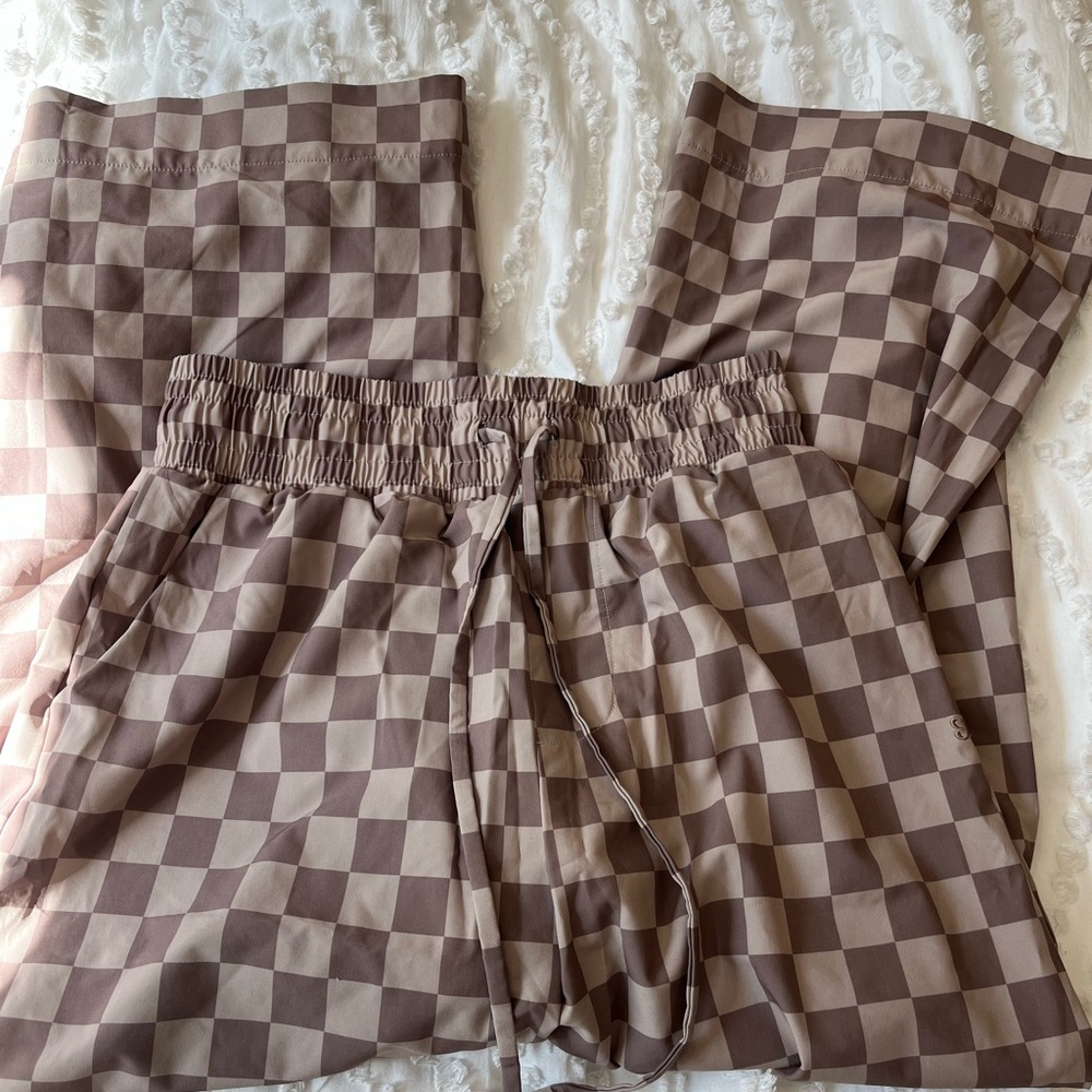 Checkered Brown and Tan Pants